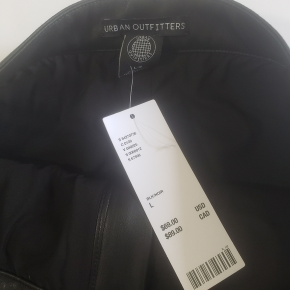 UO Faux Leather Mini Skirt Large - Picture 3 of 6